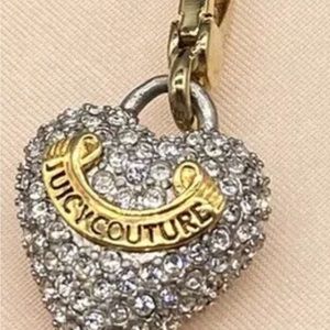 Y2k retired juicy couture pave crystal puffed heart charm